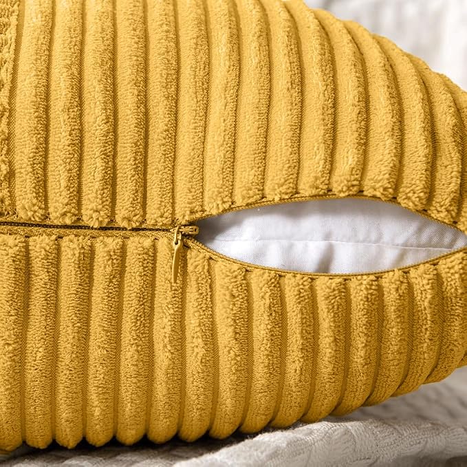 MIULEE Mustard Yellow Decorative Throw Pillow Covers - Image 6
