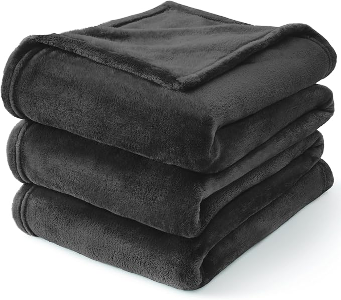 BEDELITE Fleece Blanket Soft Plush Full Bed Blanket Charcoal Grey 84"x90" | - Image 7