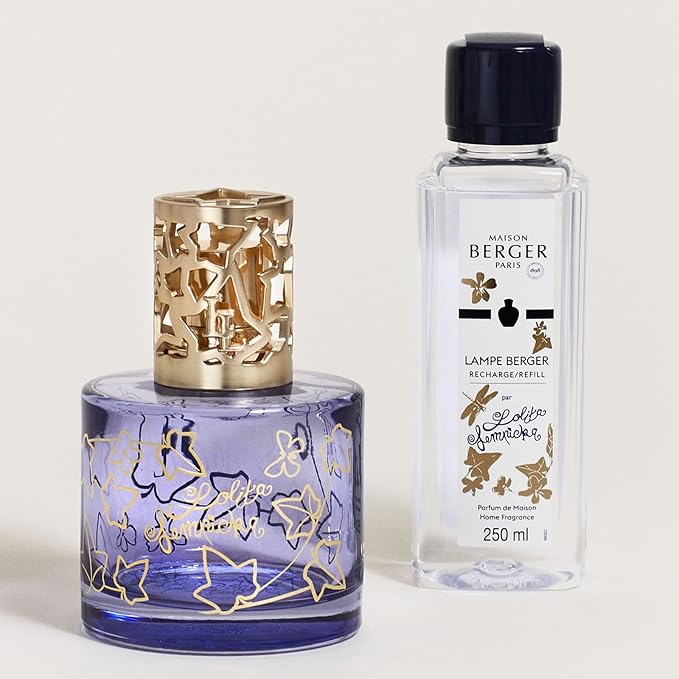 MAISON BERGER - Giftset Lampe Berger - Model Lolita Lempicka - Home Fragrance Diffuser - 4.7 x 3.2 x 3.2 inches - Includes Fragrance 250 milliliters - 8.45 Fluid Ounces (Violet)