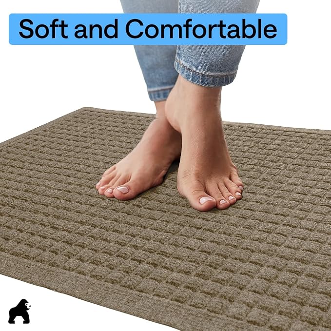 GORILLA GRIP® Ultra Absorbent Front Door Mat Outside Entrance, Traps Dirt and - Image 7