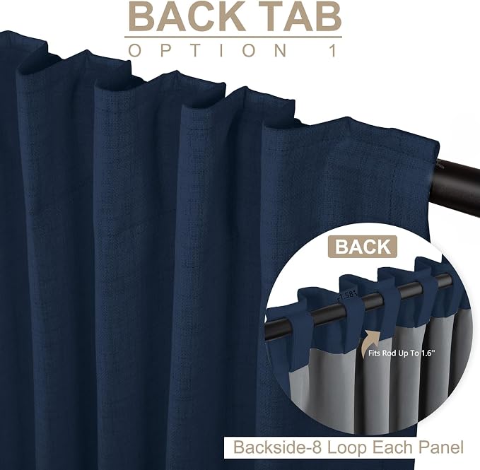 Faux Linen Total Blackout Curtains - Image 4