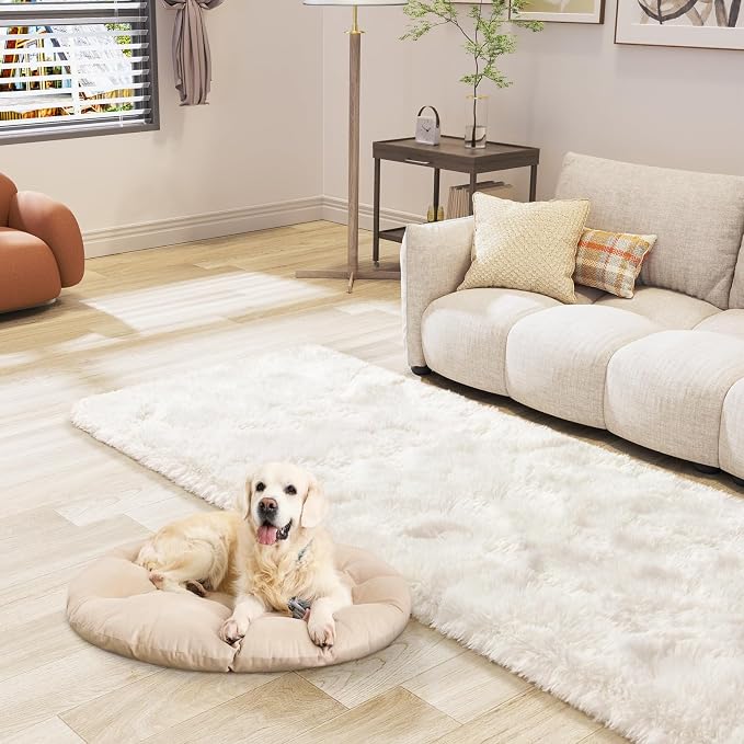 LOCHAS 2x6 Runner Rugs for Hallway, Fluffy Area Rugs for Bedroom, Cream | Ultra - Image 4