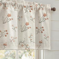 Kitchen Valances for Windows, Floral Embroidered 52x18 Inch 1 Panel | Country by Unknown
