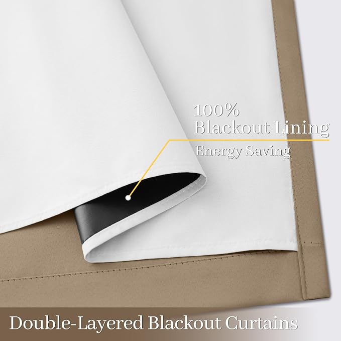 Yakamok Khaki Blackout Curtains 84 Inches Long - Image 4