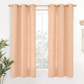 YoungsTex Peach Linen Curtains 45 Inches Long by YoungsTex