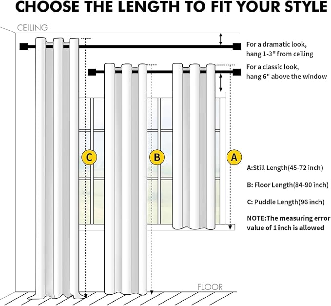 MIULEE Birch 100% Blackout Curtains - Image 8