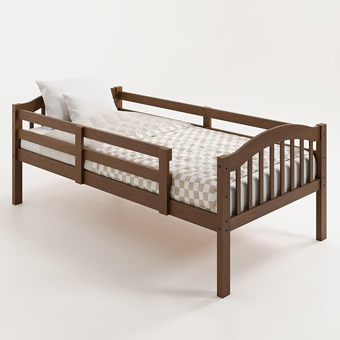Storkcraft Long Horn Twin-Over-Twin Bunk Bed (Hazelnut)- GREENGUARD Gold Certified, Converts to 2 Individual Twin Beds
