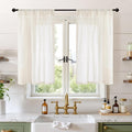 BGment Short Ivory Linen Curtains 40 Inches Long by BGment