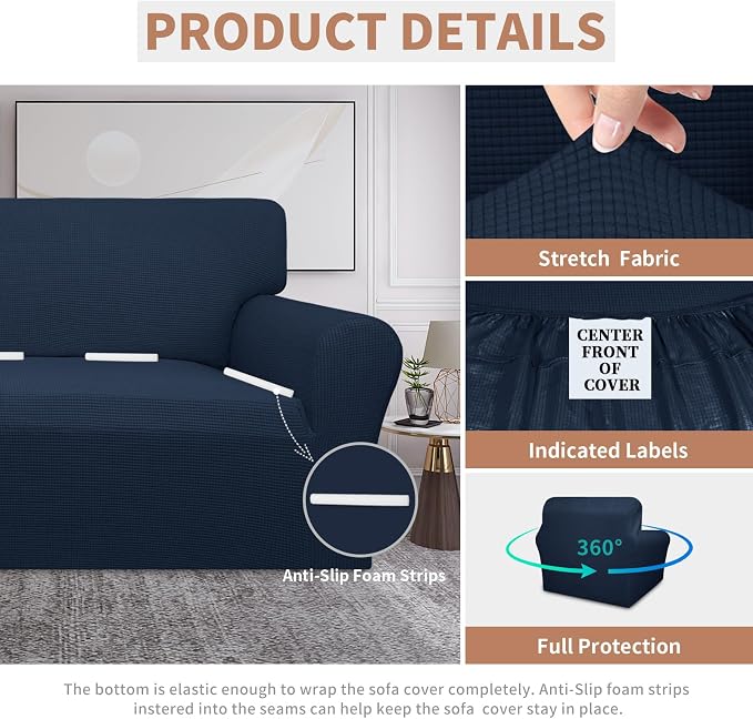 Easy-Going 100% Waterproof Oversized Chair Couch Cover, Stretch Sofa Cover | - Image 4