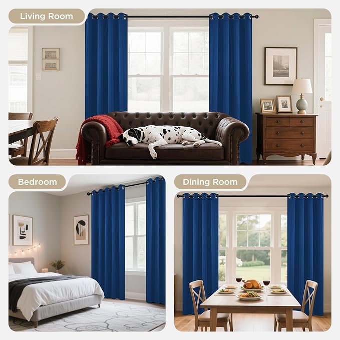 Joydeco Blackout Curtains 72 inches Long 2 Panels Set, Thermal Insulated Long - Image 8