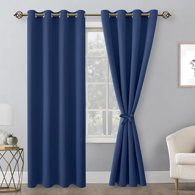 Blackout Curtains for Bedroom, 52 x 96 Inches Long, 2 Panels | Thermal - Image 8