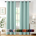 MIULEE Blackout Curtains for Bedroom 2 Panels 40 x 72 Inch Long Aqua | Thermal by MIULEE
