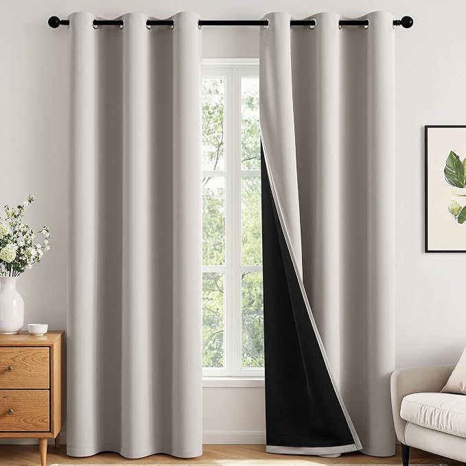 MIULEE Stone 100% Blackout Curtains by MIULEE