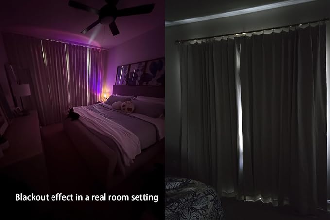 Vision Home Natural Pinch Pleated Full Blackout Curtains Linen Blended Room - Image 8