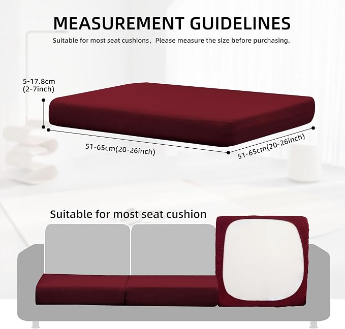 12Pcs Outdoor Cushion Covers, Elastic Patio Cushion Covers | Washable, - Image 2
