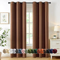 MIULEE Blackout Curtains for Bedroom 2 Panels 40 x 84 Inch Long Mocha Brown | by MIULEE