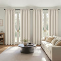 MIULEE 84 Inch Length Cream Beige Blackout Bedroom Curtains Set of 4 | Thermal by MIULEE