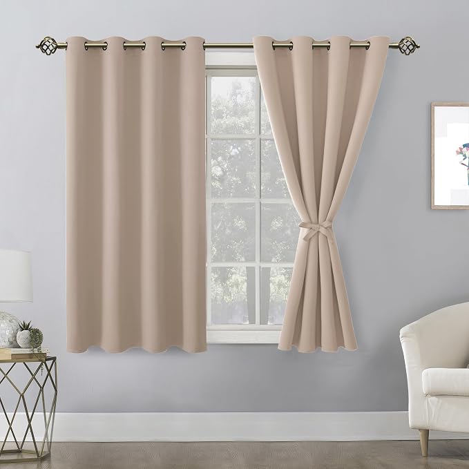 Blackout Curtains for Bedroom, 2 Drape Panels, 52 x 45 Inch | rmal Insulated & - Image 8