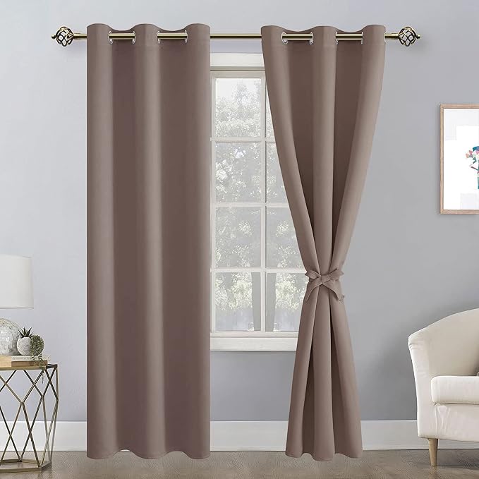 Blackout Curtains for Bedroom, 42 x 84 Inches Long, 2 Panels | Thermal - Image 8