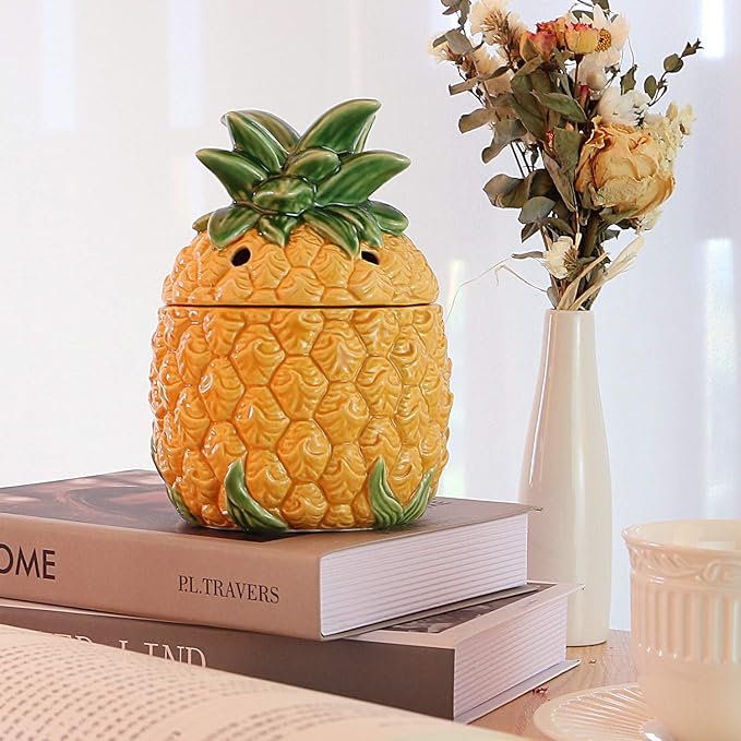 STAR MOON Wax Melt Warmer for Scented Wax Electric - Tropical Pineapple Design with Ceramic Warming Plate - Ideal for Home and Office - No Flame