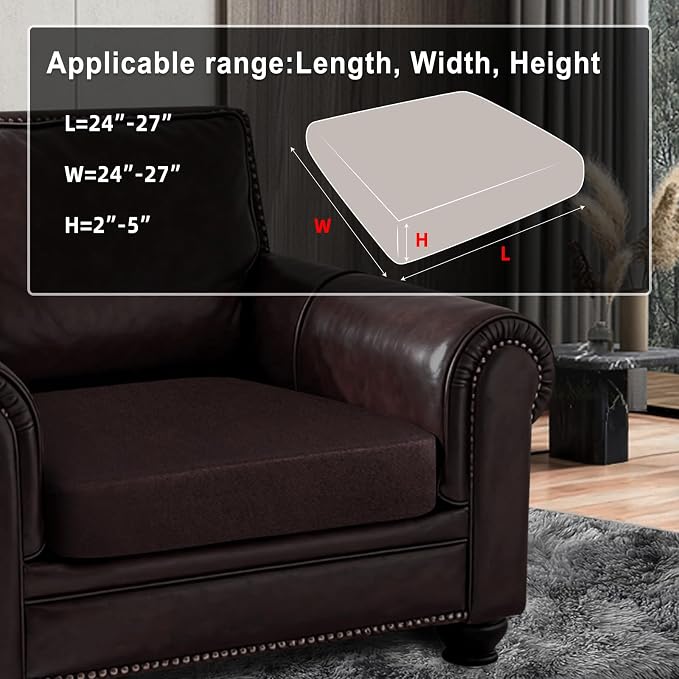 ANARACHON Leather Look Couch Cushion Covers Sofa Seat Slipcovers Sets Couches - Image 3