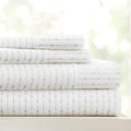 Linen Market Double-Brushed Patterned Microfiber Twin Sheet Set 3 Piece – Oeko-TEX Certified Ultra Soft & Wrinkle-Free - 16" Deep Pocket Sheets - Easy Care Twin Size - Beaded Arrows Light Gray