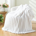 NEWCOSPLAY Fleece Ribbed Cozy Throw Blanket by NEWCOSPLAY