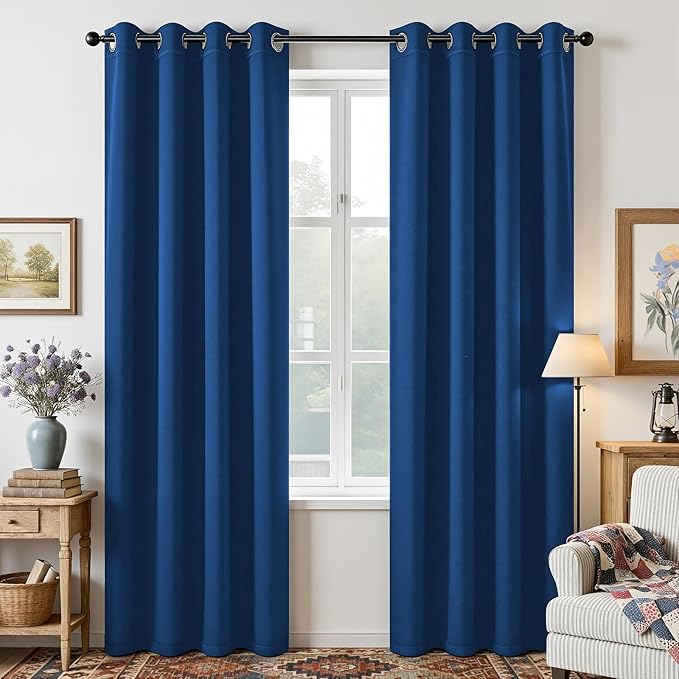 Joydeco Blackout Curtains 84 Inch Length 2 Panels Set, Thermal Insulated Long by JOYDECO