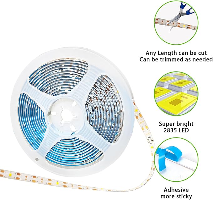 Solar LED Strip Lights Outdoor Solar Powered Rope Light Waterproof 10FT Cuttable Tape Lighting with 8 Modes for Christmas, Fence, Outside, Stair, Step, Yard, Pool, Camping, Party, 1 Pack