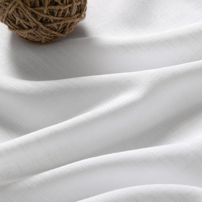 Extra Long White Curtain 102 inches Long 2 Panels Set - Image 6