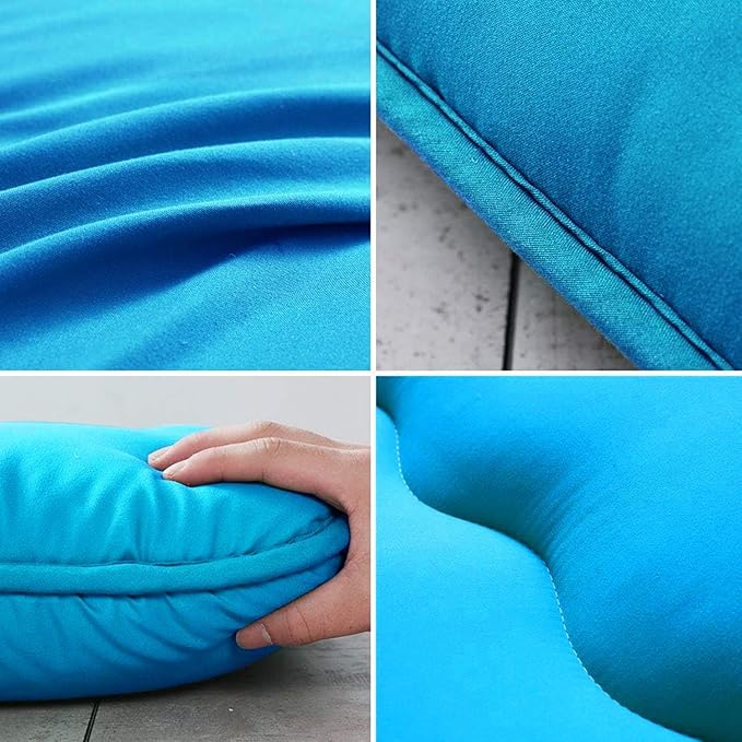 Japanese Floor Mattress Futon Mattress, Thicken Tatami Mat Sleeping Pad Foldable Roll Up Mattress Boys Girls Dormitory Mattress Pad Kids Floor Lounger Bed Couches and Sofas, Turquoise, Twin Size