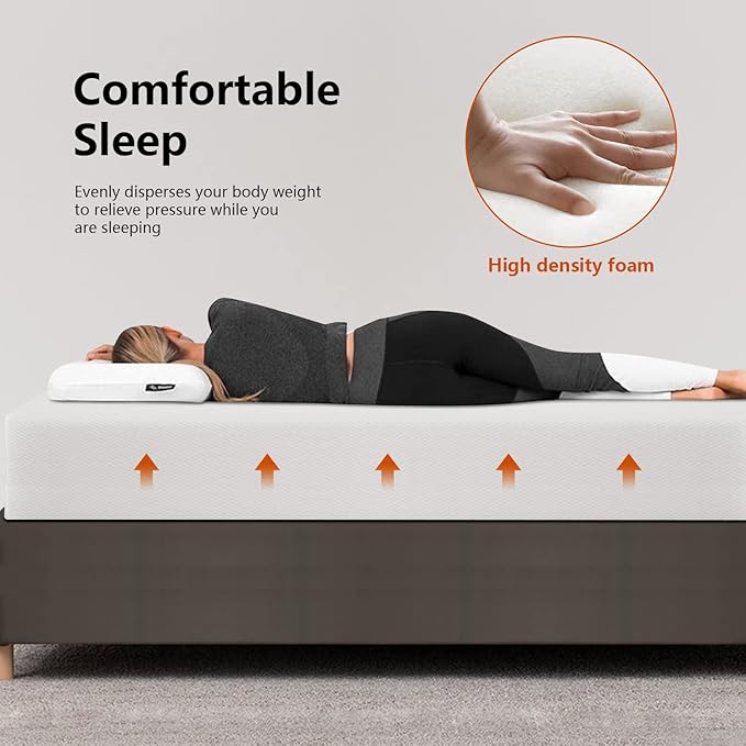 PayLessHere Full Mattress 12 Inch Gel Memory Foam Mattress with Breathable & Washable Soft Fabric Zippered Cover,Supportive & Pressure Relief Bed Mattress,CertiPUR-US CER，Fiberglass Freetified,White