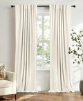Faux Linen Total Blackout Curtains by 100BlackoutShield