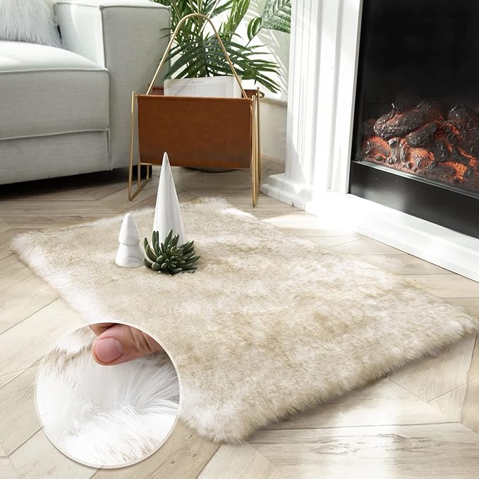 Ashler HOME DECO Soft Fox Faux Fur Chair Couch Cover Area Rug by AshlerHomeDeco