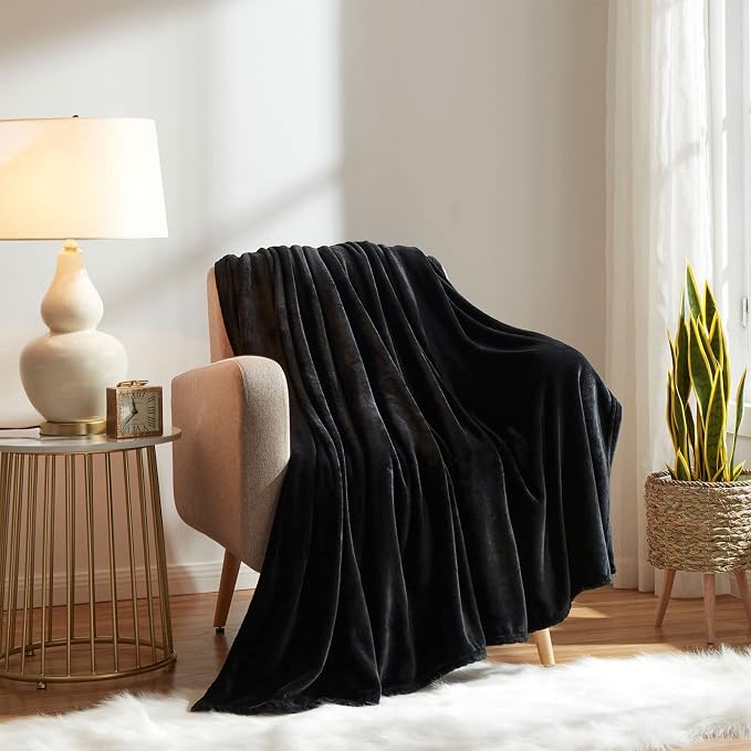 KMUSET Fleece Blanket Grey Queen Size Lightweight Cozy Plush Microfiber Solid - Image 3