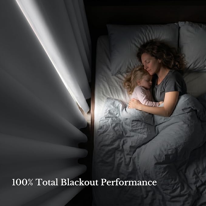 NICETOWN 100% Blackout Window Curtain Panels, Cold and Full Light Blocking - Image 2