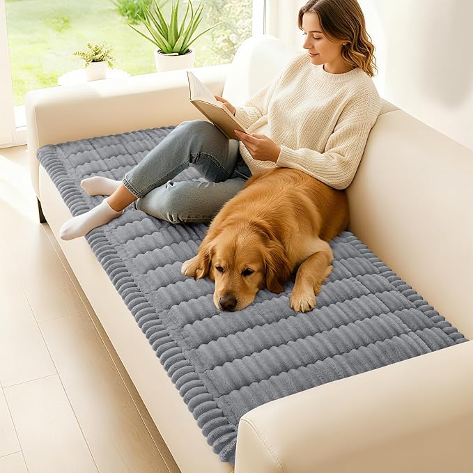 Couch Cover for Dogs, Washable Non Slip Plush Flannel Sofa Protector | Thick - Image 2