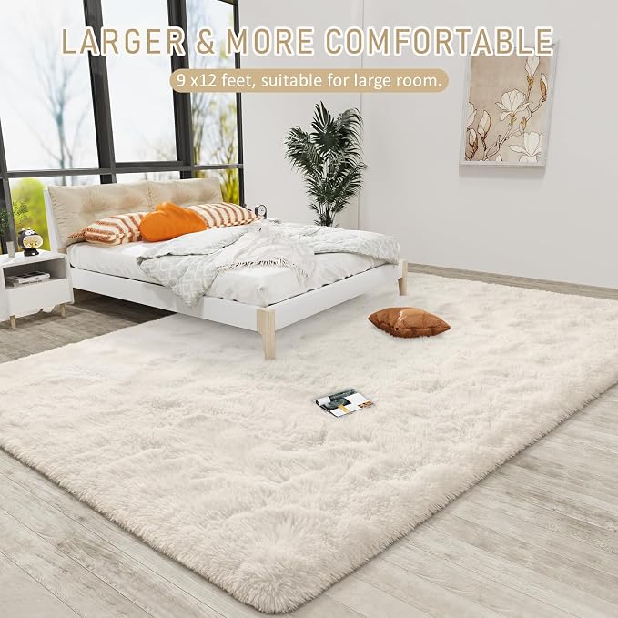 LOCHAS Area Rugs 9x12 Fluffy Living Room Carpets - Image 8