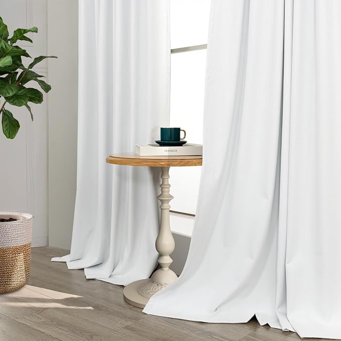 Neutral 10ft Blackout Curtains 120 Inches Long Elegant Cottage Floor Length - Image 8
