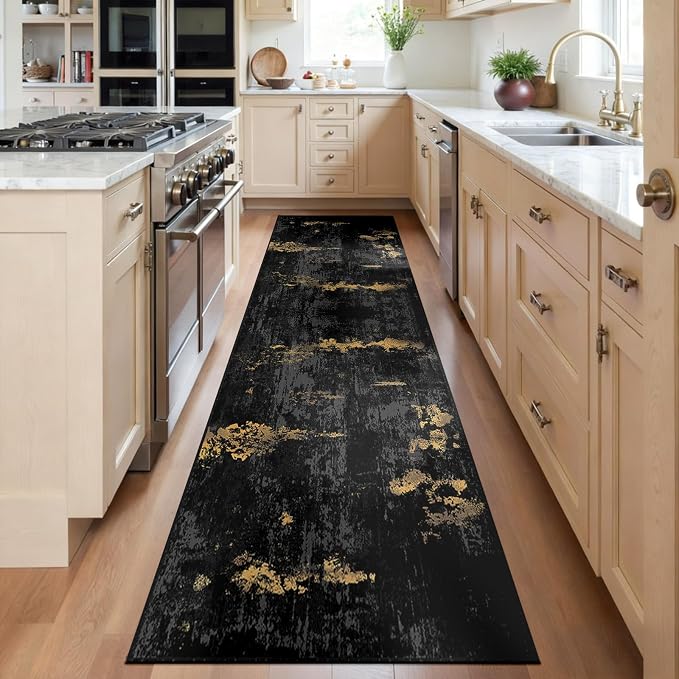 RELEANY Washable Runner 2'x6' Abstract Area Rug by RELEANY
