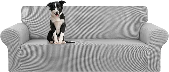 Stretch Oversized Couch Covers for Sofa Slipcover, Soft Jacquard Non-Slip by KEKUOU