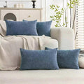 Set of 4 Soft Textured Decorative Throw Pillow Covers 12X20 Inch Cozy Farmhouse by Cozoomy