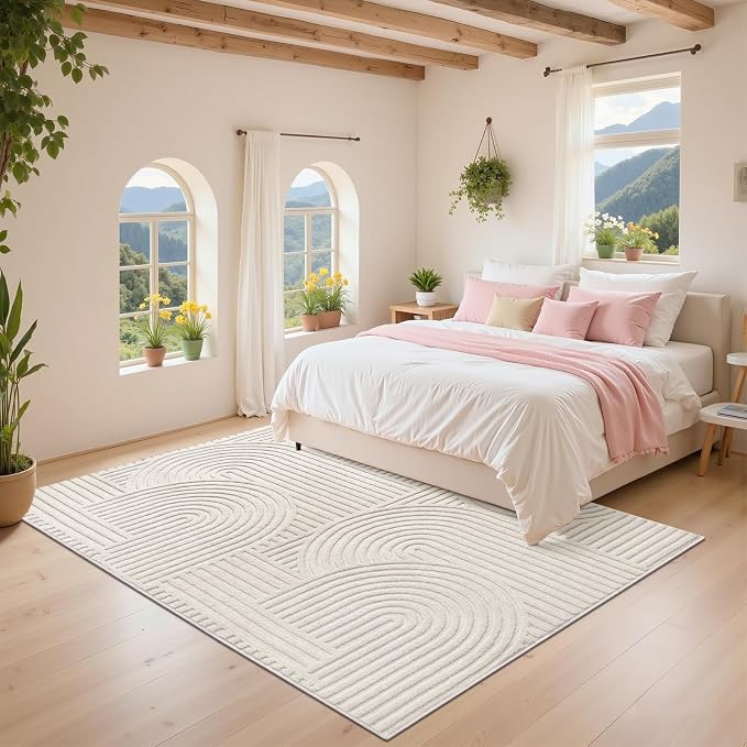 Pauwer 4x6 Area Rugs for Living Room, Modern Non Slip Washable Rug, Soft Fluffy - Image 8