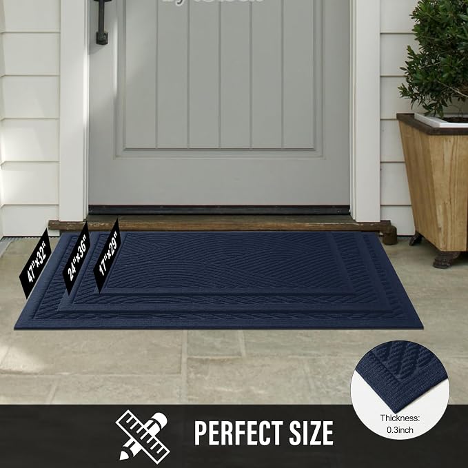 Sturdy Front Door Mat, Absorbent Muddy Dirt Resist Welcome Door Mats Outdoor - Image 6
