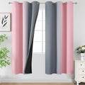 Ombre Grey and Pink Blackout Curtains by ESTELARTEXTILER