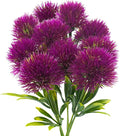 Uieke 10 Pcs Dandelion Artificial Flowers Purple Flowers Fake Plants Flower Bouquet Plastic Flowers for Home DIY Decoration Wedding Decor