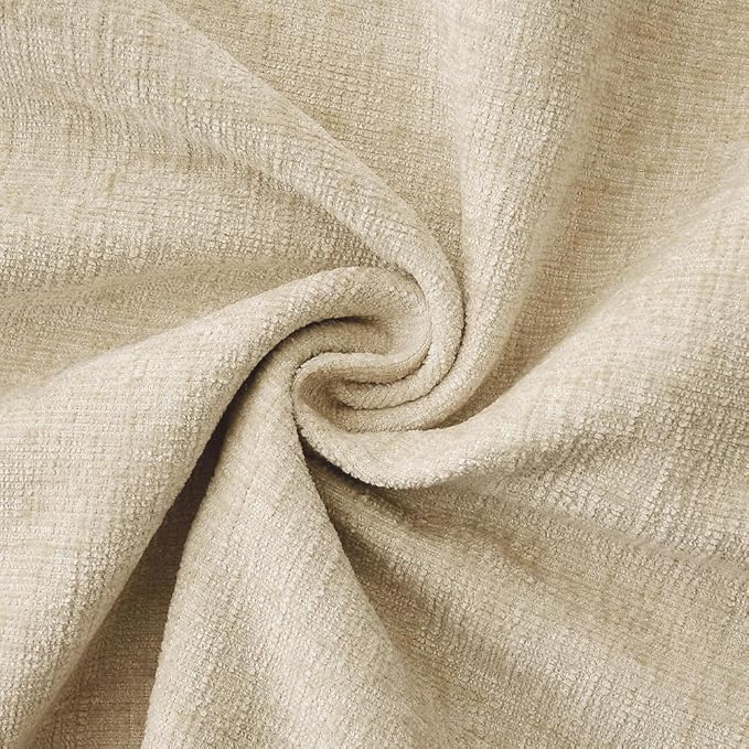MIULEE Decorative Euro Sham Pillow Covers 26x26 Inch Beige 2 Pack | Neutral - Image 3