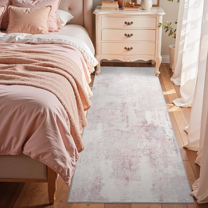 2x6 Ft Washable Runner Rug, Non-Slip Low Pile Hallway Kitchen Area Rug - Image 3