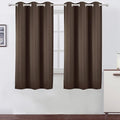 Chocolate Brown Blackout Curtains 40 x 63 Inch Length/Set of 2 Curtain by Lemomo