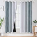 Stone Blue and Greyish White Blackout Curtains by ESTELARTEXTILER